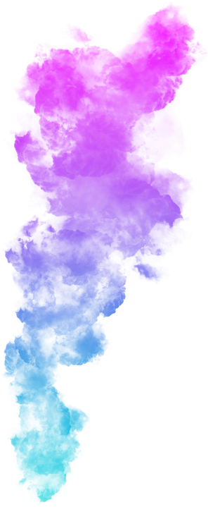 Pink and Blue Gradient Smoke Abstract Shape